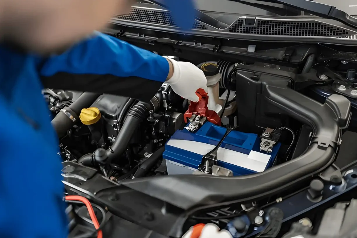 Mechanic diagnosing common problems with 2023 ram 1500 during vehicle inspection