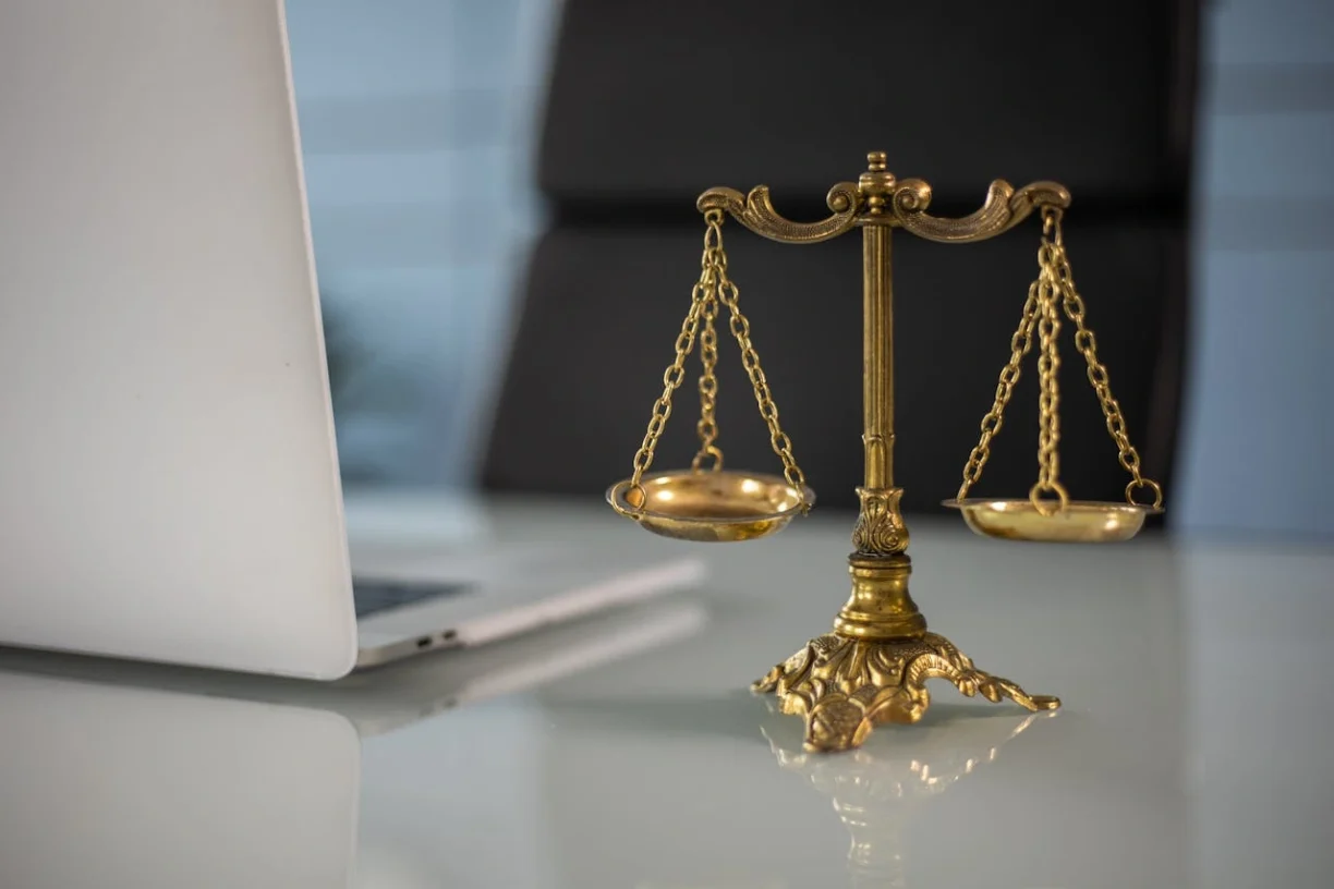 Legal scales symbolizing consumer protection and justice